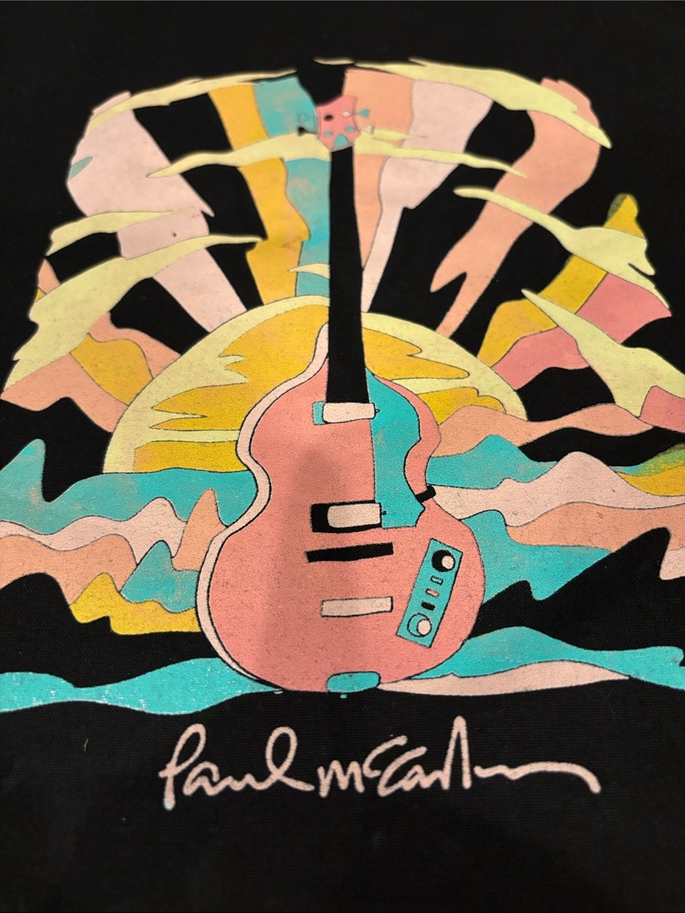 PAUL McCARTNEY Black Canvas Envelope Style Tote Bag